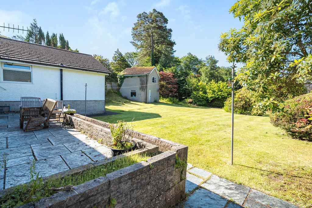 Rear garden and patio seating area