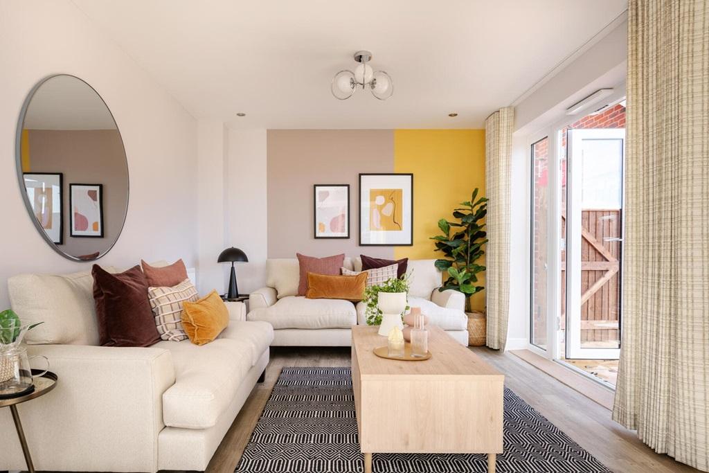 There's space for two 3-seater sofas in the...