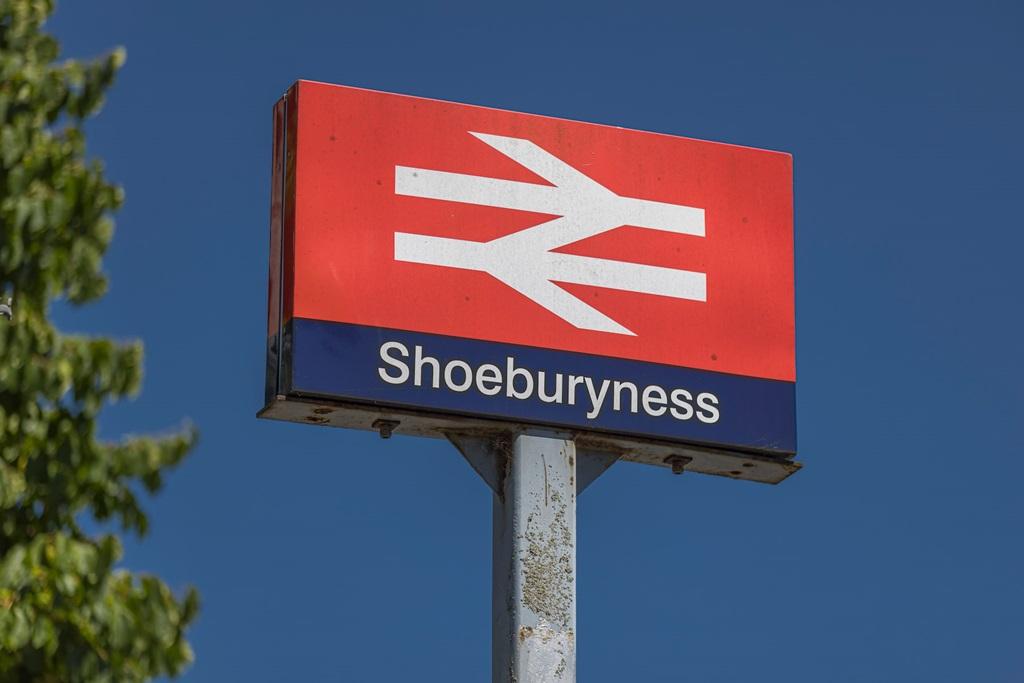 Shoeburyness station is just a 10 minute walk...