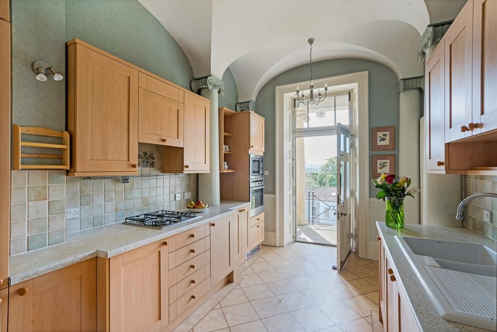 Kitchen out to balcony