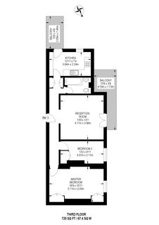 2 bedroom flat for sale, 42 Millbrooke Court, Keswick Road, London, SW15 2RA