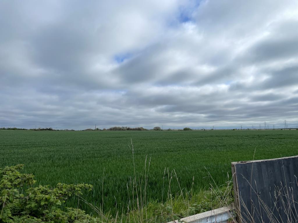 View to the rear of open countryside