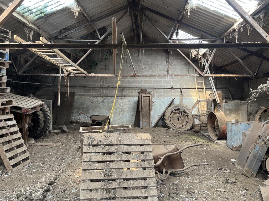 An internal view of one of the barns