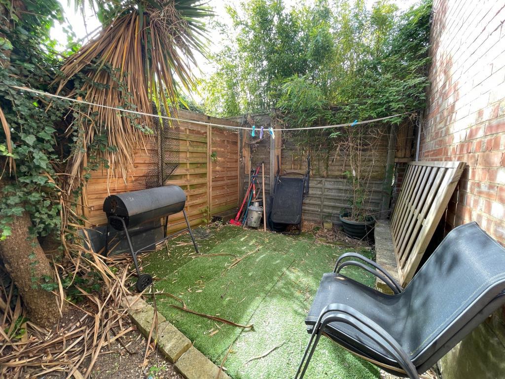 Yard to the rear of the property