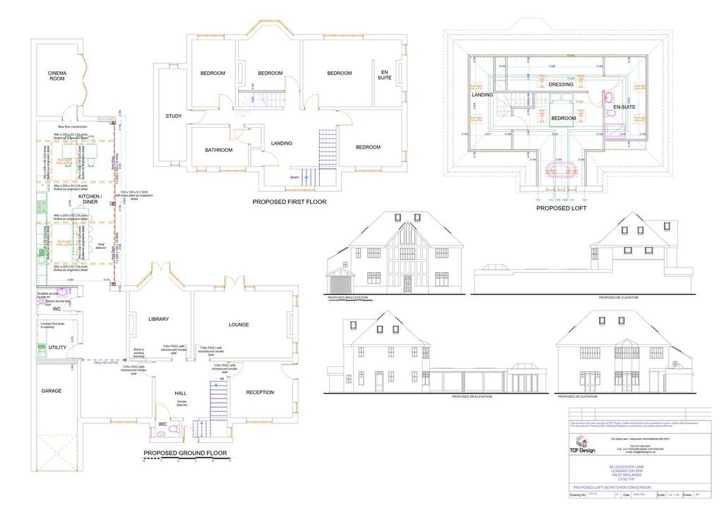 Aritect Drawing 68 Leicester Lane Loft &amp; kitchen p