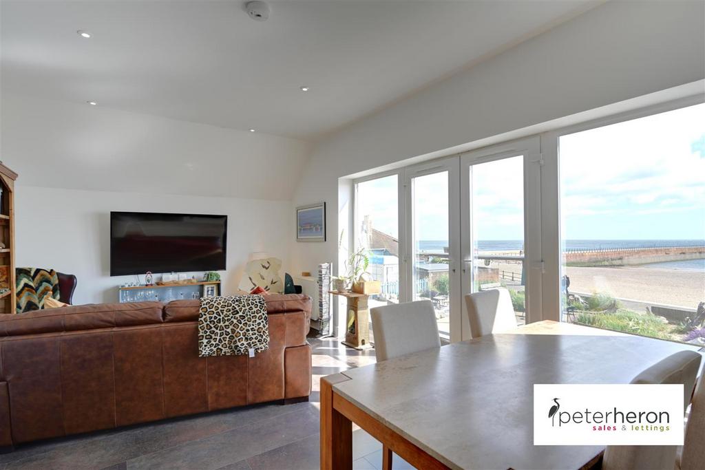 Living Room And Open Plan Dining Kitchen