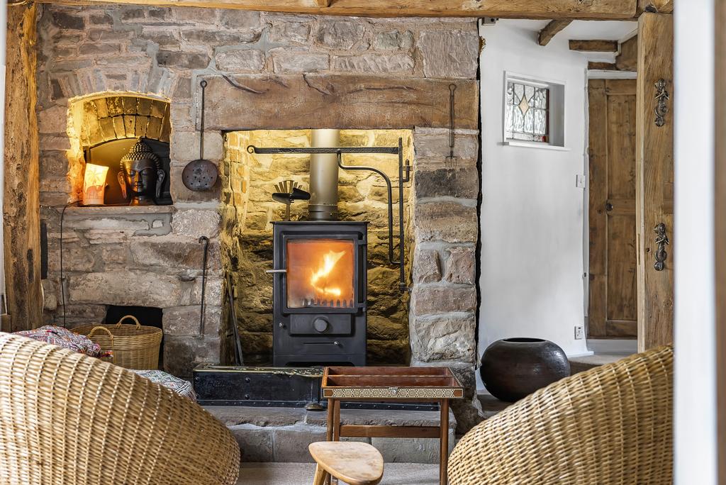 Living room fireplace