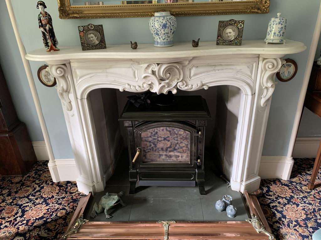 Marble Fireplace with Effel Multi Fuel Stove