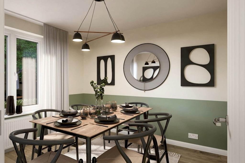 The dining area is a wonderful space for family...