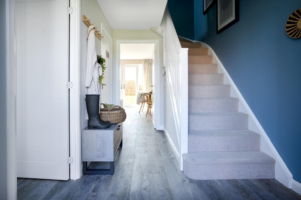 The Baxter home has a bright hallway