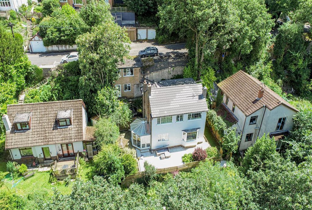 Aerial view of rear
