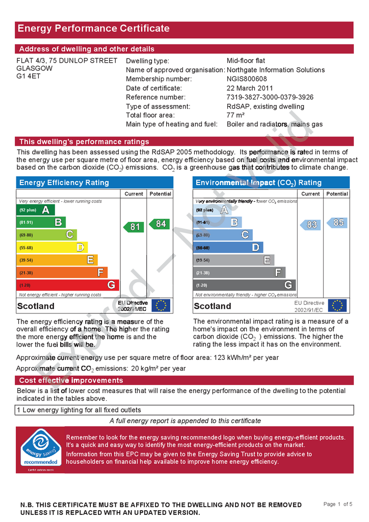 EPC Certificate