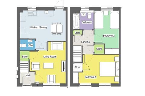 2 bedroom terraced house for sale, Yew Tree Meadows, Gipsy Lane, Nuneaton, Warwickshire, CV11