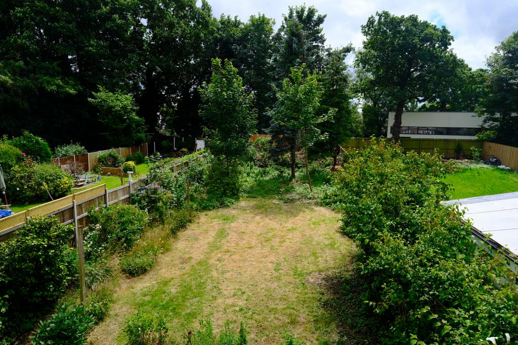 Elevated View Of Rear Garden