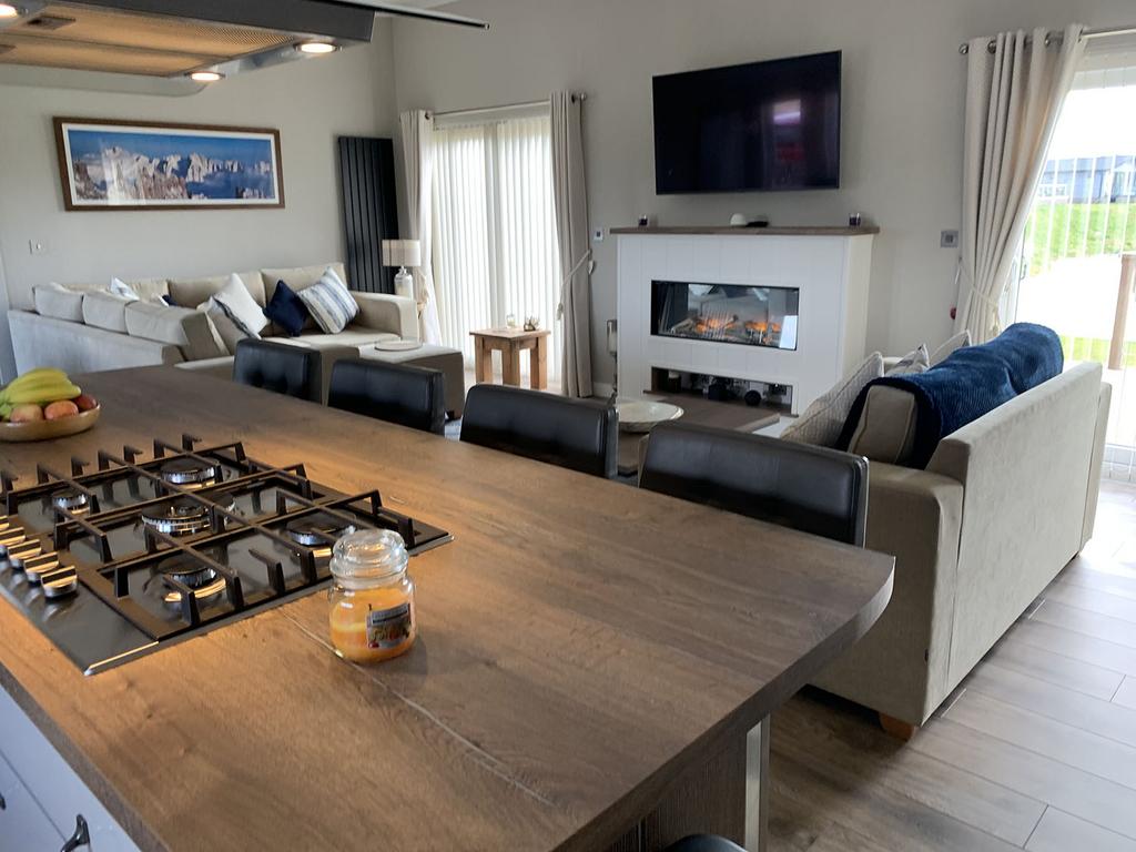 Living room, fireplace
