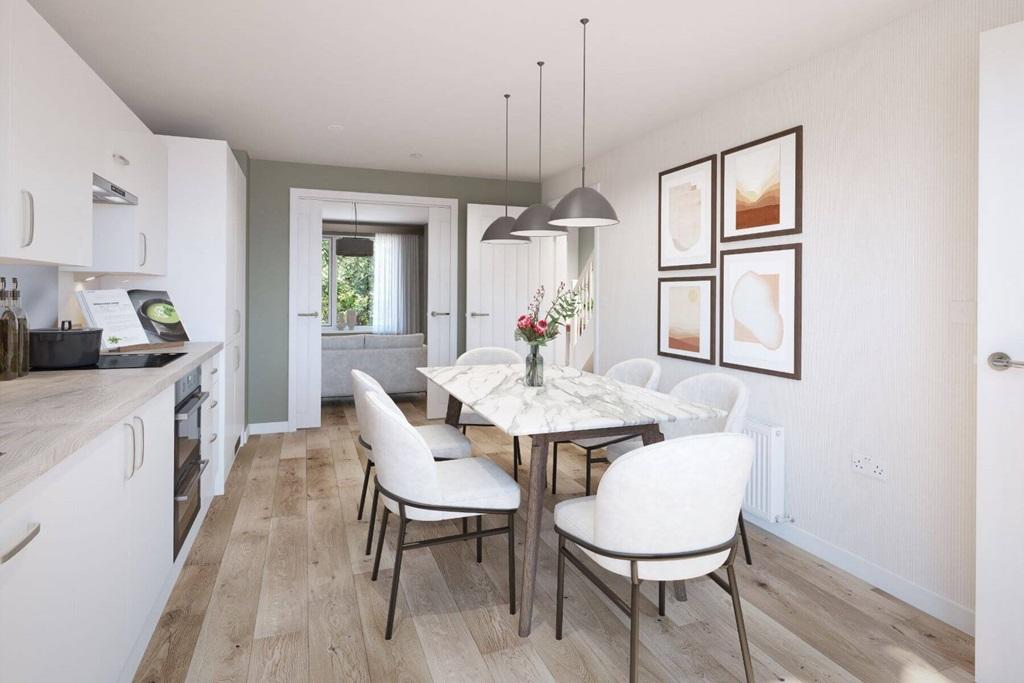 A dining area within the kitchen makes an ideal...