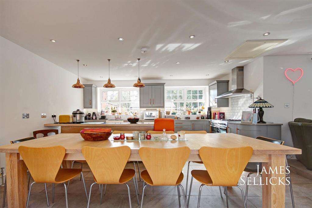 Open plan living dining kitchen