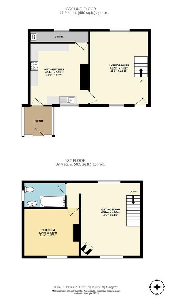 Floorplan ~  Speetley  Farm  Cottage  Barlborough