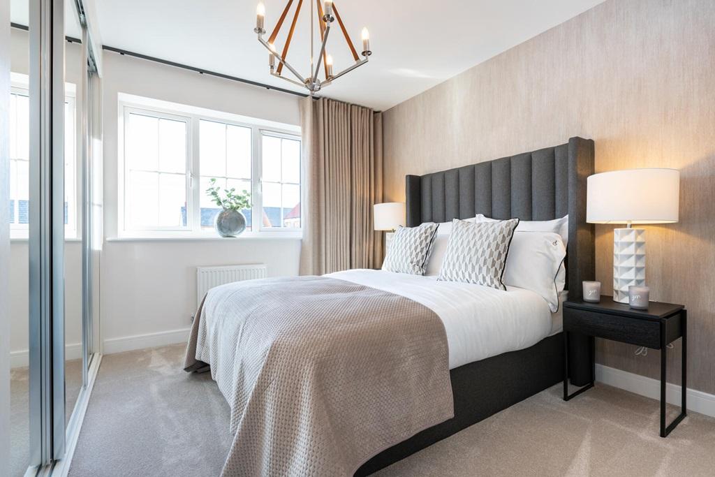The main bedroom features enough space to add...