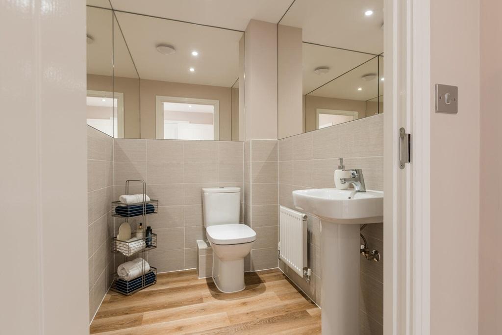 Spacious downstairs cloakroom - typical Taylor...