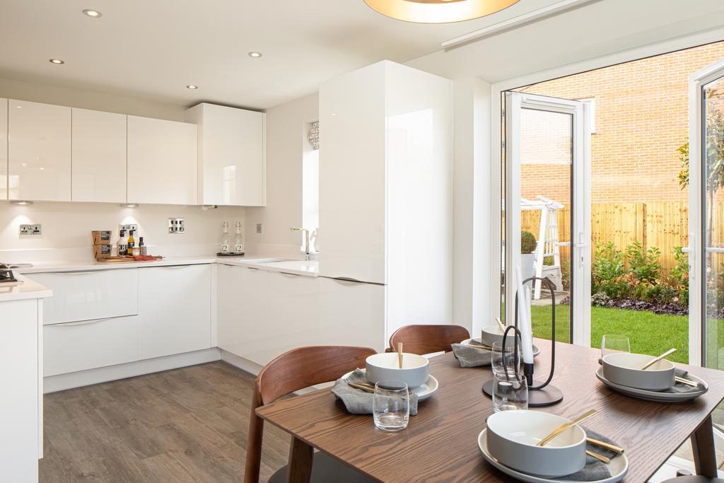 Inside view of open plan kitchen. Moresby. 3...