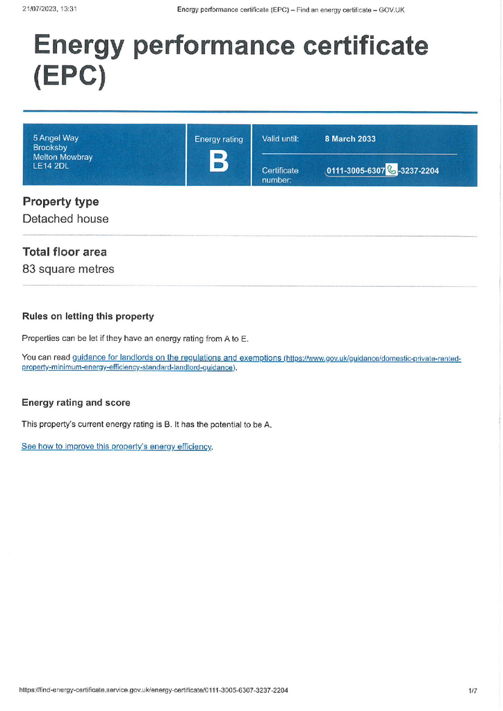 EPC Certificate