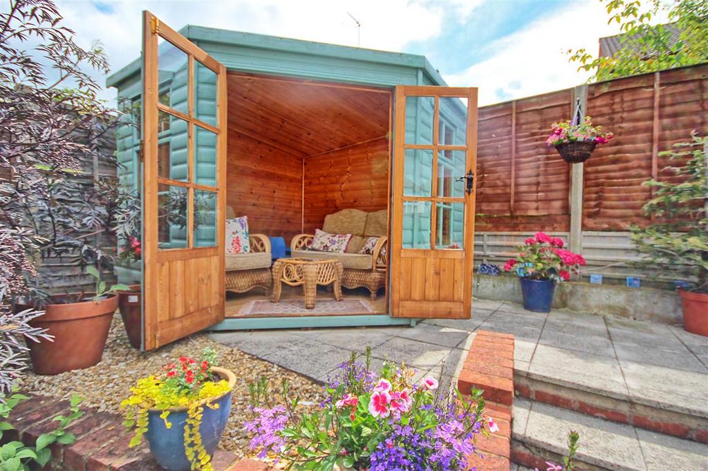 Summer house and elevated seating area