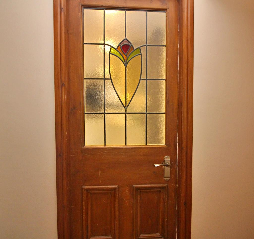 Leaded Door to Kitchen