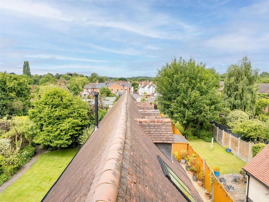 Rooftops from attic room