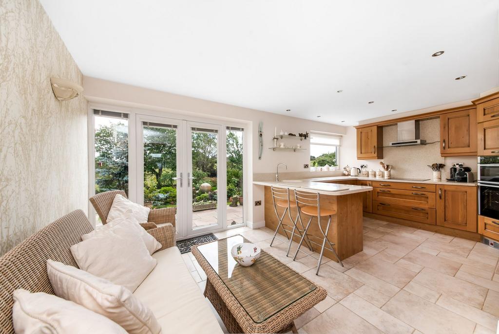 Open plan dining kitchen and family room