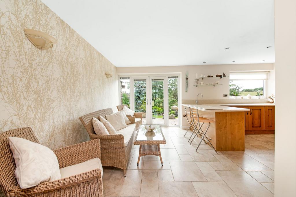 Open plan dining kitchen and family room