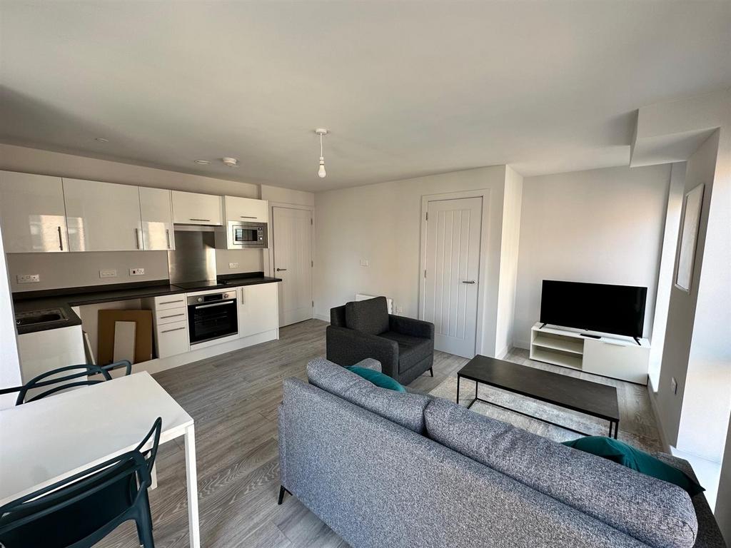 Open plan lounge kitchen