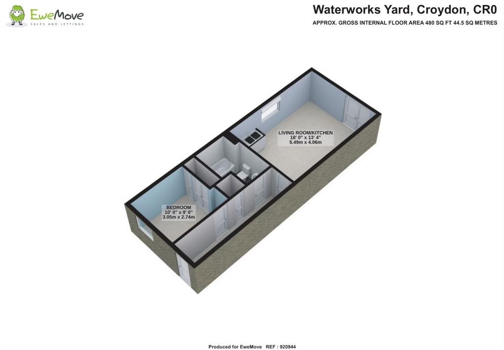 CR0 - 3 D Floor plan