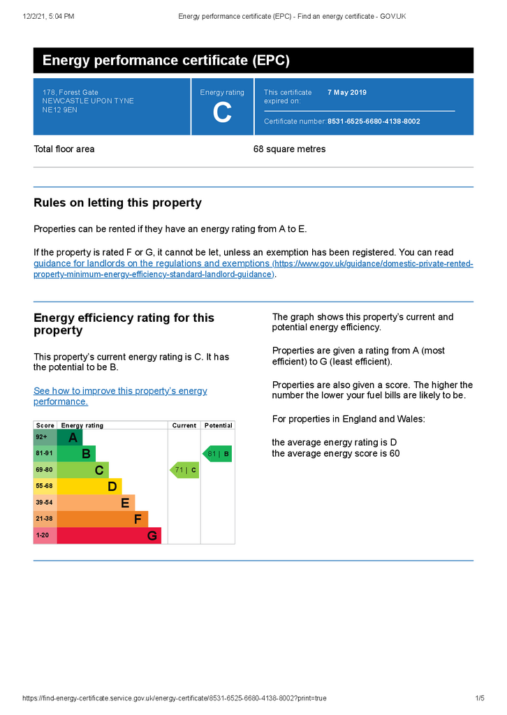 EPC Certificate