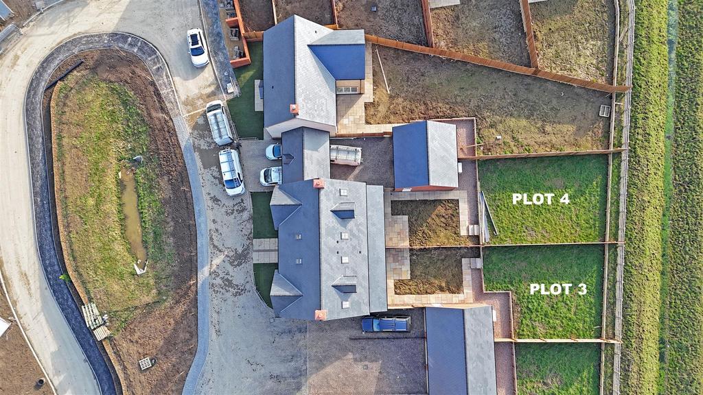 Aerial shot of plots 3 &amp; 4