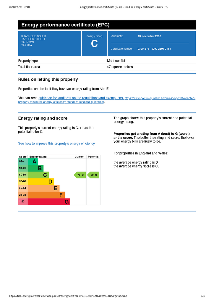 Energy performance certificate (EPC) – Find an ene