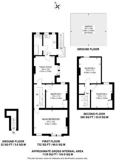 3 bedroom flat for sale, Top Floor, 66 Gilbey Road, London, SW17 0QG