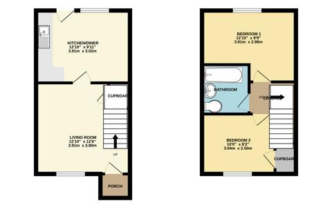 2 bedroom terraced house to rent, The Tynings, Westbury