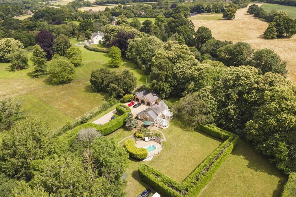 Ariel View of Cottage and Garden