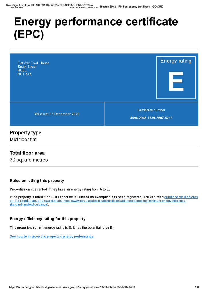 EPC Certificate