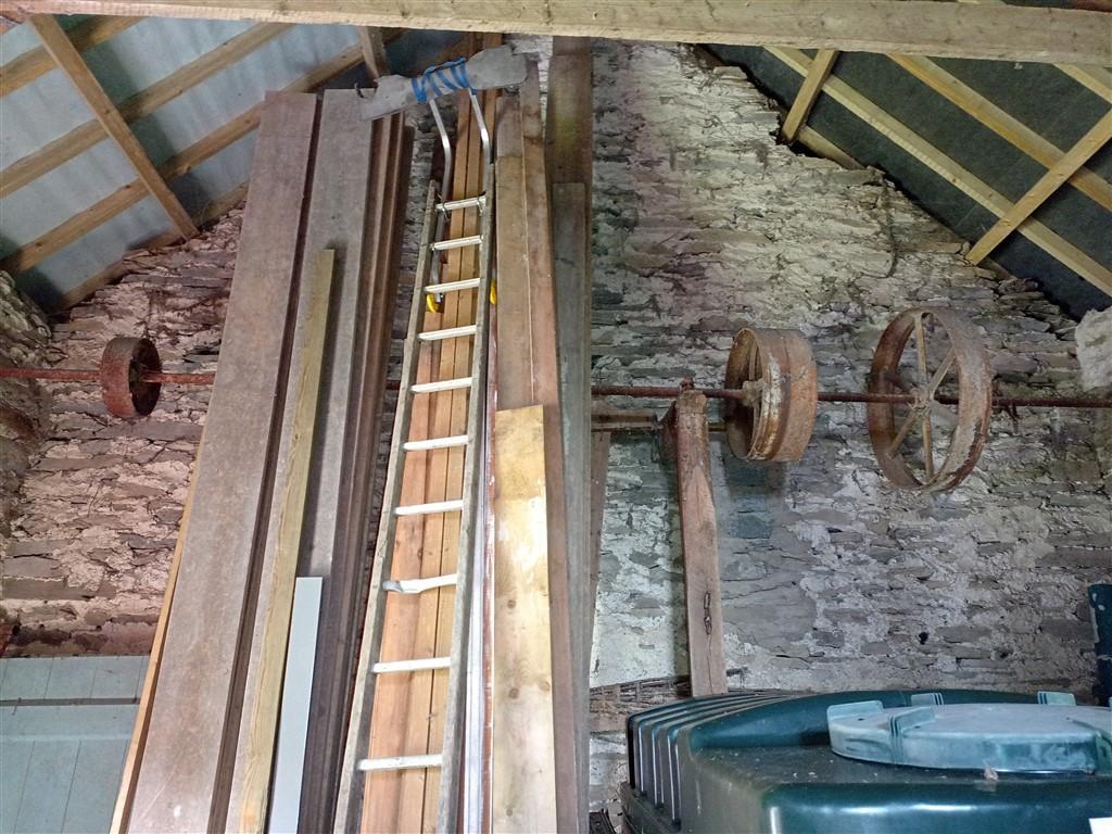 View Showing Old Mill Pulleys