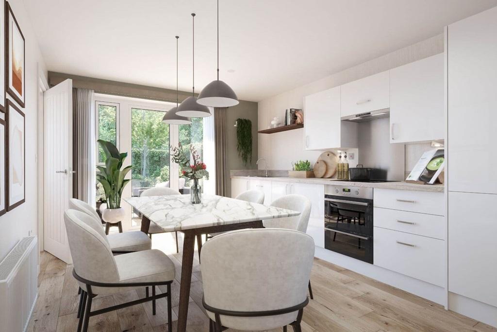 Plenty of storage and worktop space in the kitchen