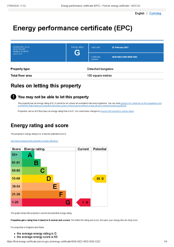 EPC Certificate