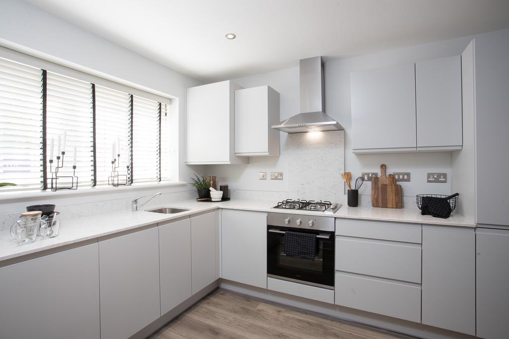 Kitchen with integrated appliances