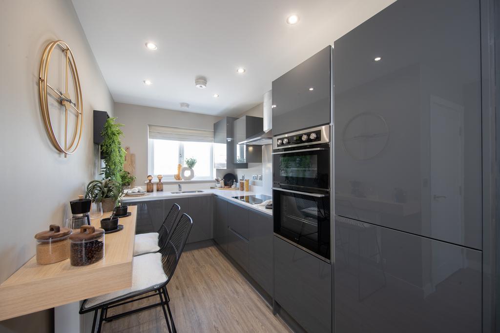 Kitchen with integrated appliances