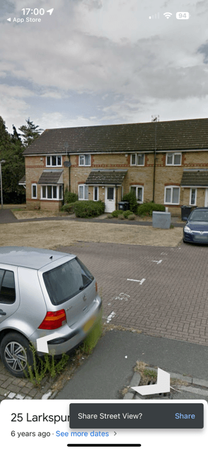 1 bed flat with allocated parking bay to rent Lar
