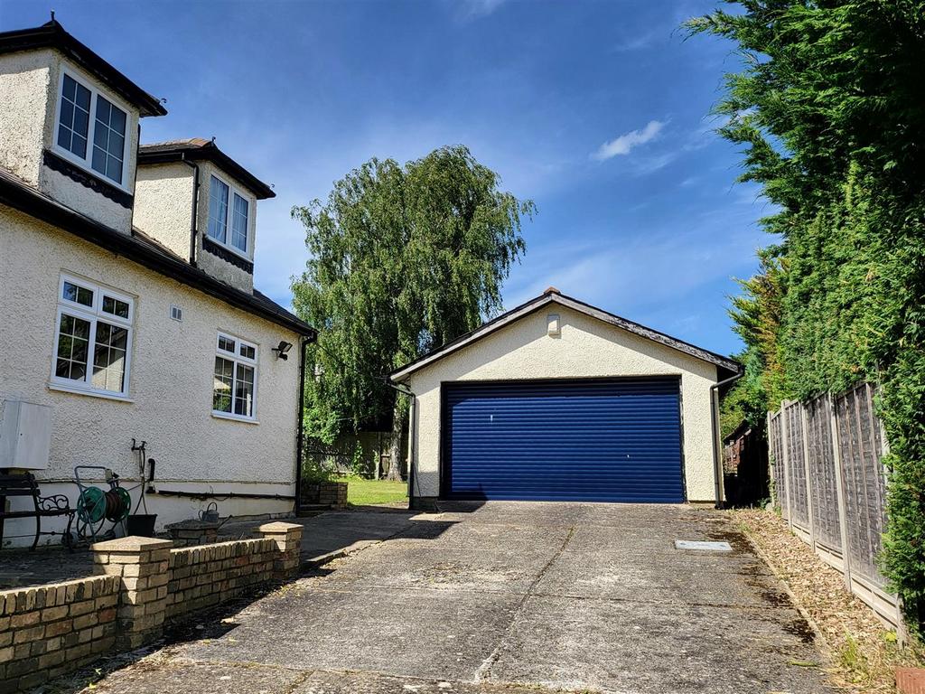 Detached double garage