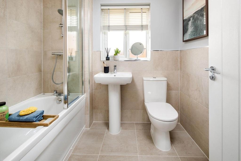 A family bathroom completes the home