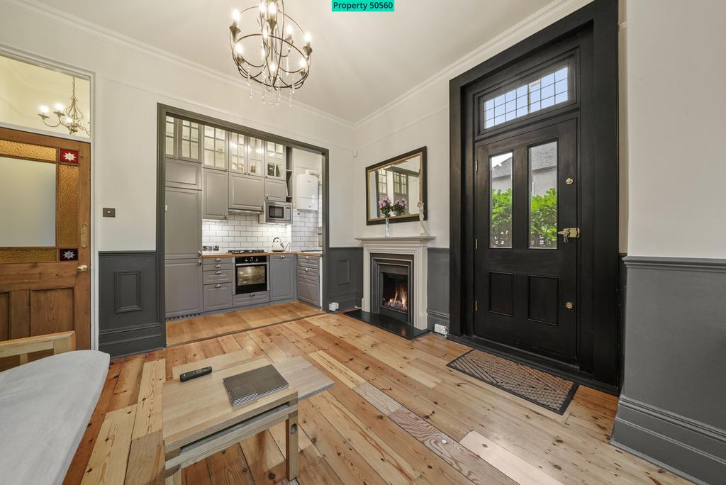 Open plan reception with easy access to garden