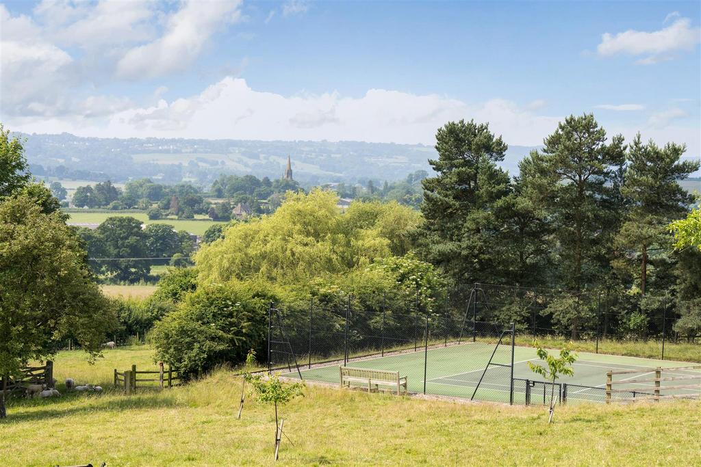 Tennis court and view